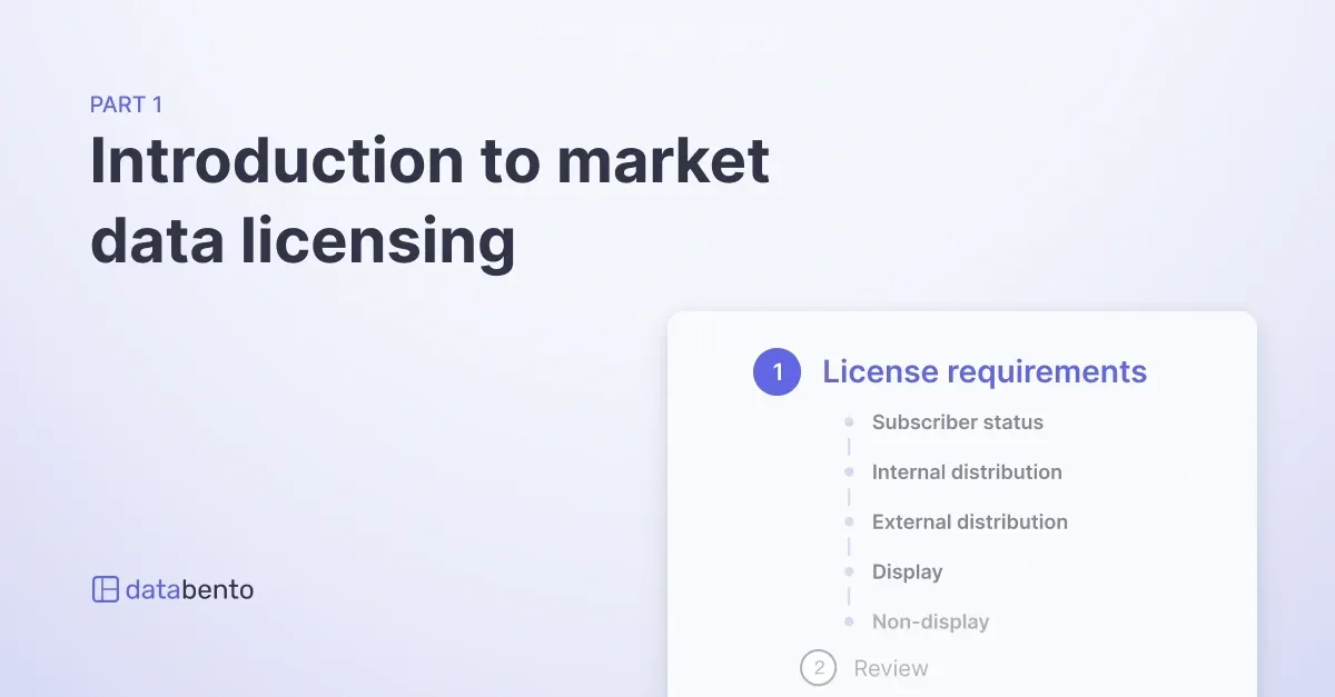 Title picture for Guide to market data licensing