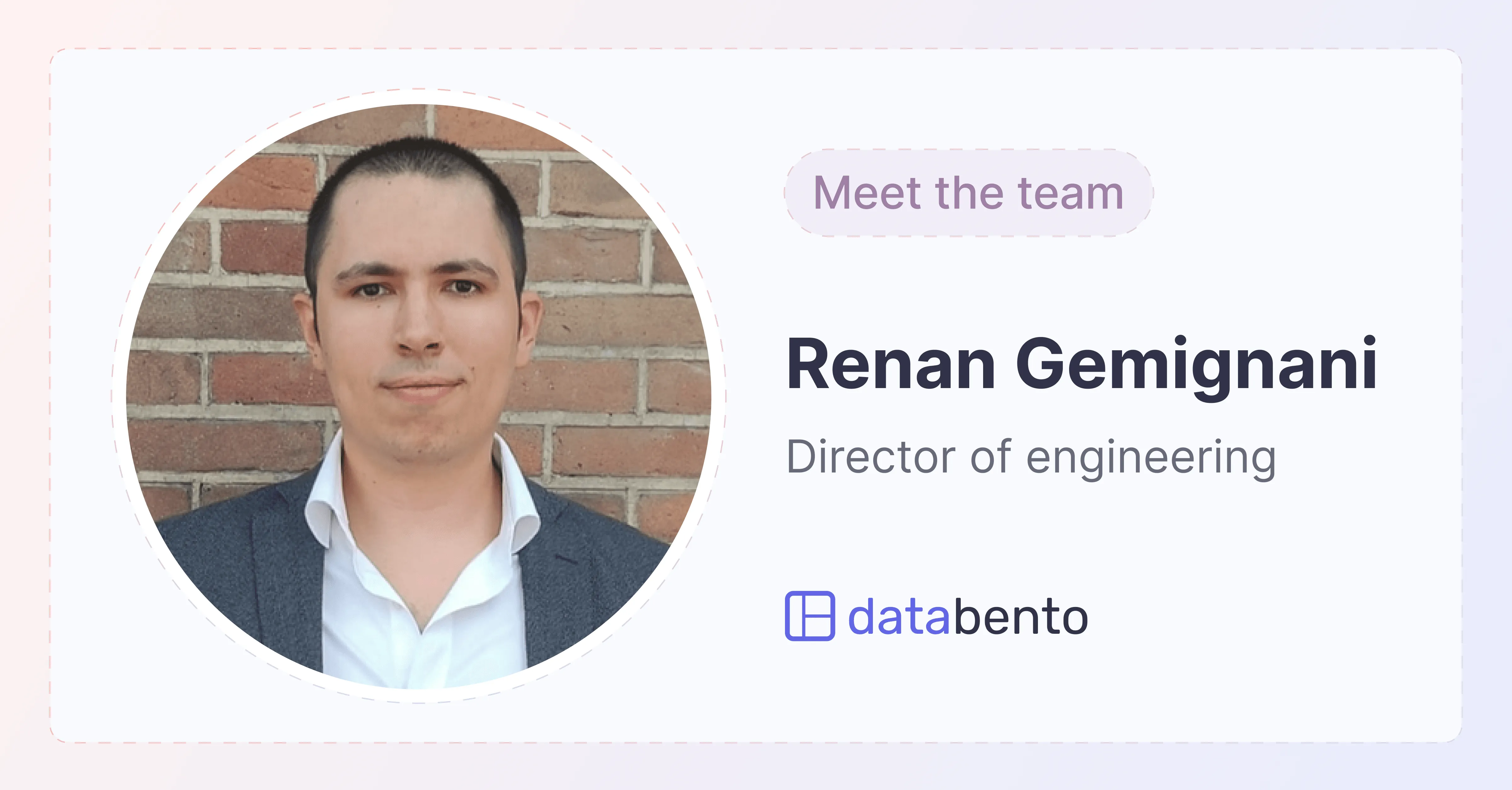 Title picture for Meet the team: director of engineering, Renan Gemignani